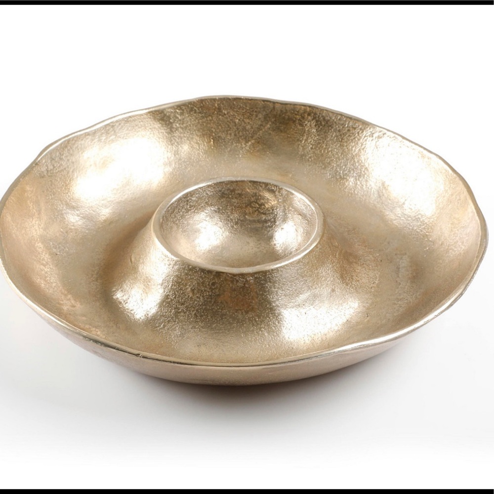 Cravings by Chrissy Teigen Gold Colored Chip
and Dip Server